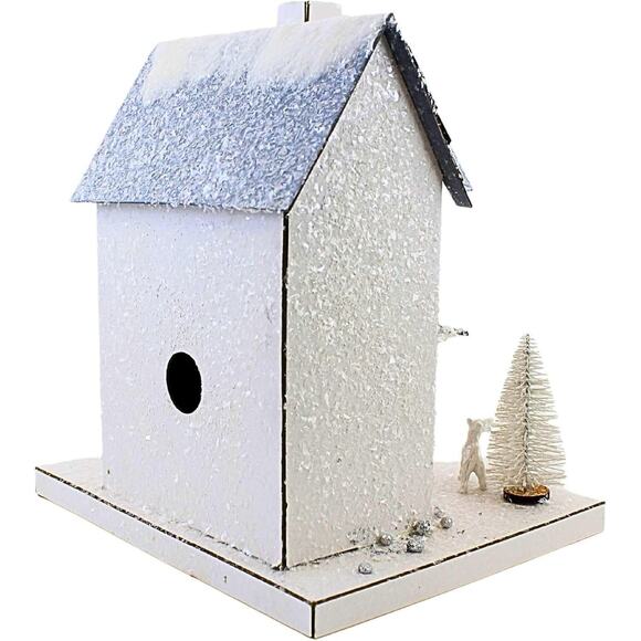 Holiday Village House Cody Foster Large 11" Putz Blue Mill Dog Sisal Trees - Picture 3 of 12